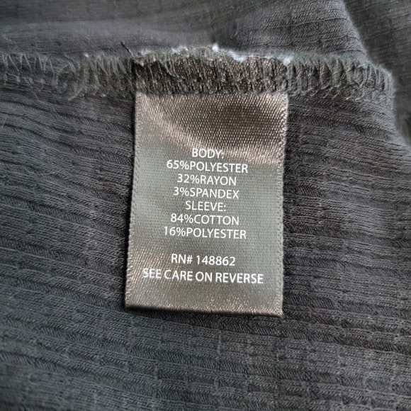 Torrid Womens Black Lace Sleeve Ribbed Top Plus Size 2X Pullover Stretch Casual - Picture 6 of 8